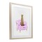 Stupell Industries Cheetah on Pink Stripe Chair Framed Print Under Glass, design by Ziwei Li